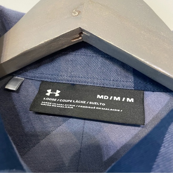 Men’s Under Armour plaid button down- size medium - Picture 3 of 5